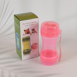 Wholesale 2-In-1 Pet Water Bottle Dog Cat Food Container Water Bottle for Hiking