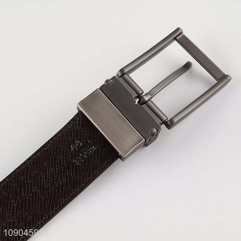 Latest products black fashionable jeans belt pu leather belt with buckle