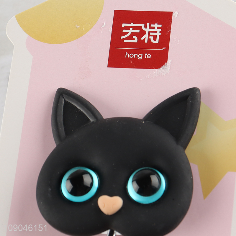 Hot selling cartoon black cat household sticky hook for bathroom kitchen