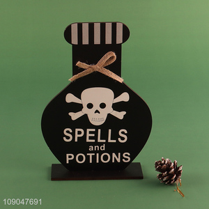 Best selling wooden crafts Halloween decoration tabletop ornaments wholesale