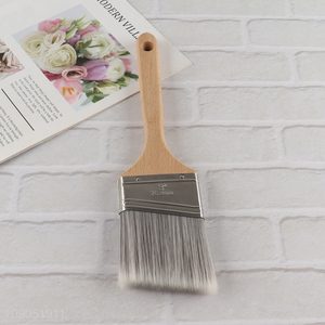 Online Wholesale 2.5 Inch PBT Bristle Wooden Handle Angle Paint Brush for Walls