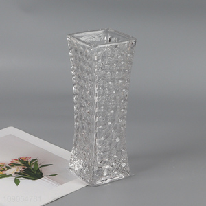 Yiwu market home decor tabletop glass floral vase flower vase for sale