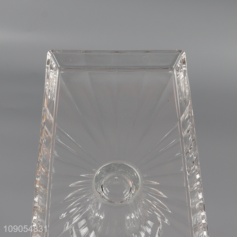 Top products clear glass tabletop decor fruits dessert serving plate