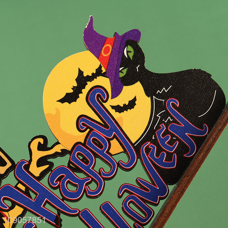Popular Product Happy Halloween Wooden Signs Decorations Halloween Table Decorations