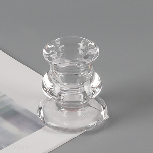 China products clear glass wedding decoration tealight candle holder candle holder