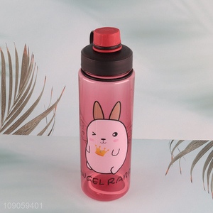 Good Quality Portable Spill Proof Cute Plastic Water Bottle with Handle