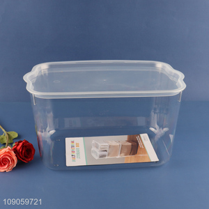 Good Quality Clear Plastic Storage Bins with Lid for Kitchen Cabinet Pantry