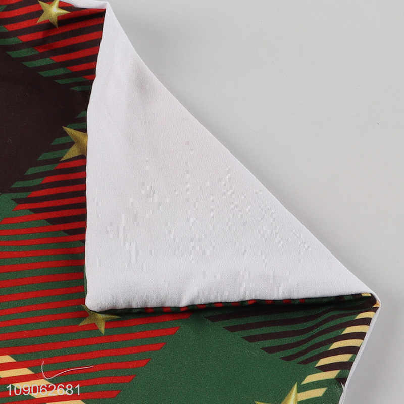 Hot selling merry christmas square polyester pillow case bolster case