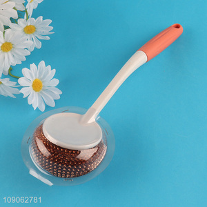 Factory Price Steel Wool Scrubber Pot Scrub Brush Dish Brush for Kitchen