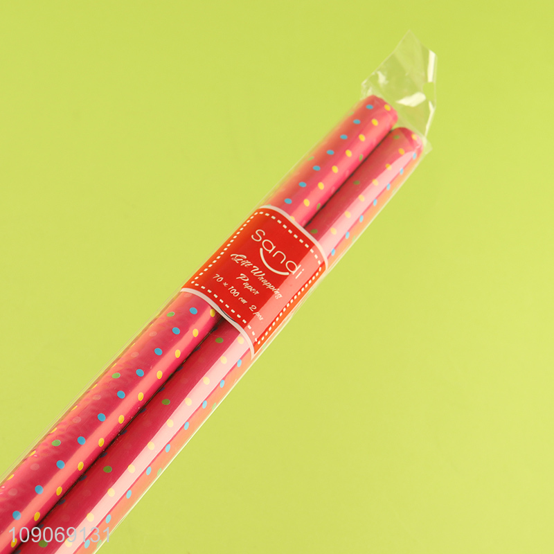 Yiwu market red gifts packaging paper wrap roll for sale