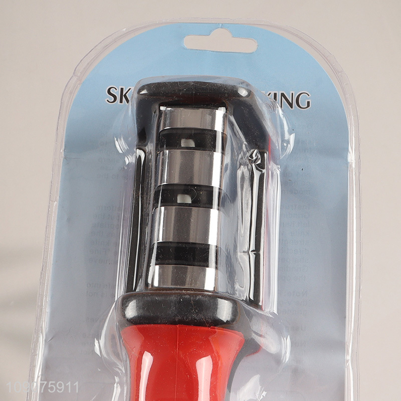 Custom Logo 3-Stage High Chromium Steel Knife Sharpener Knife Sharpening Tool