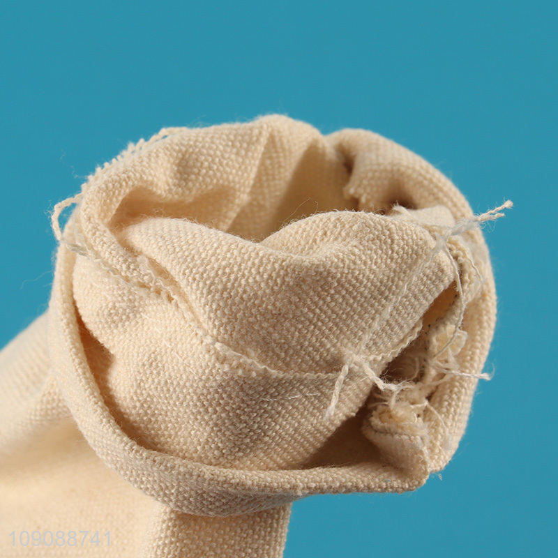 High Quality  Cotton Linen Drawstring Bag Custom Print  Fabric Bag