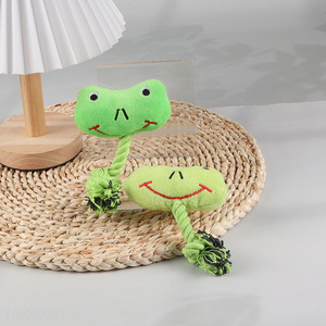 Yiwu market bite-resistant frog shape pet dog chew rope toys interactive toys
