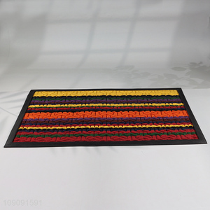 Yiwu market colorful rectangle anti-slip floor mat door mat for sale