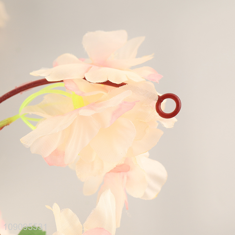 Factory Supply Artificial Flower Garland Fake Sakura Garland Faux Hanging Flower