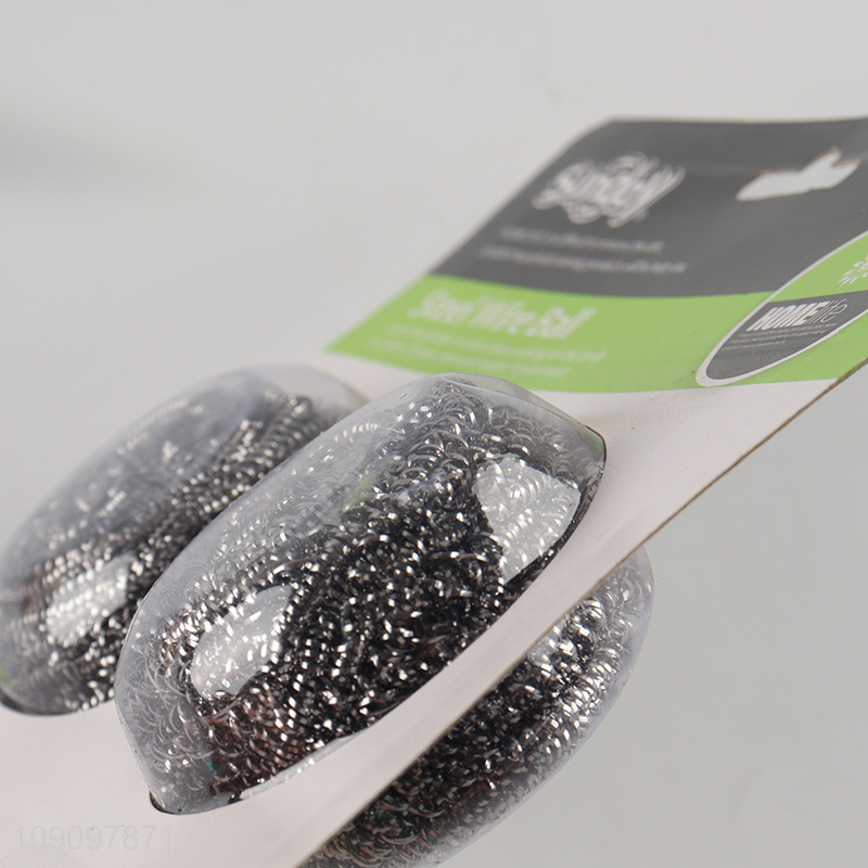 Hot Selling 2 Pack Steel Wire Balls for Cleaning Dishes Pots Pans and Sinks