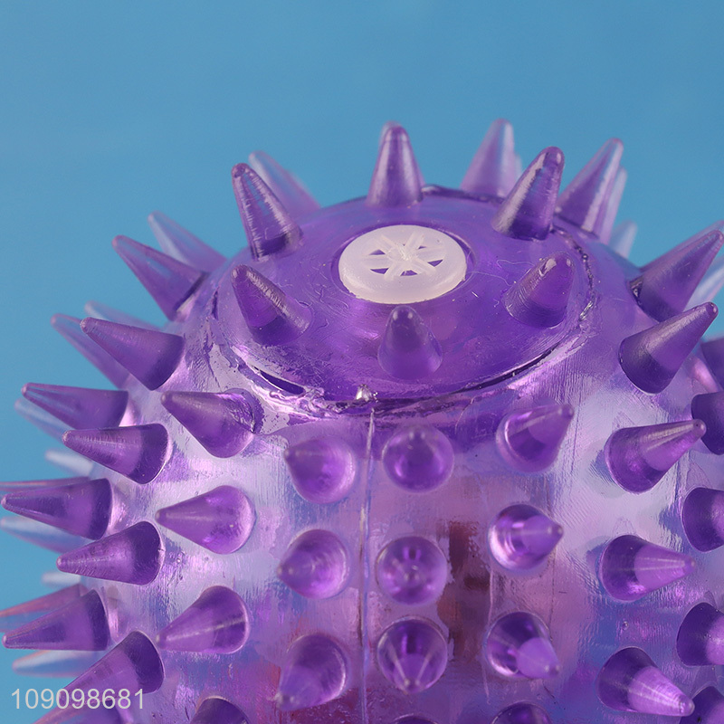 Factory Supply Light Up Squeaky Dog Ball Led Spiky Ball Dog Toy