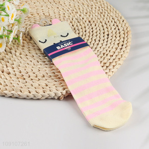 China factory breathable cartoon polyester children socks for sale