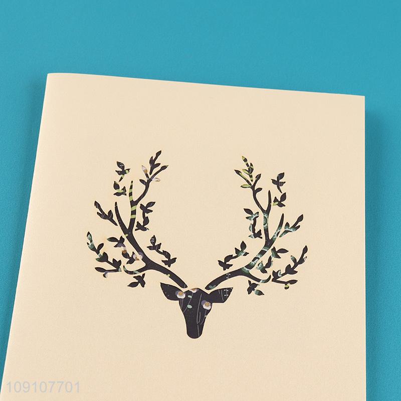 Wholesale 3D Greeting Card Deer Pop Up Card Christmas Greeting Card