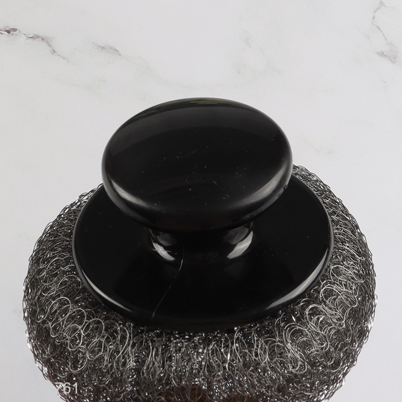 Hot Selling Stainless Steel Wool Scrubber Heavy Duty Dish Pot Brush