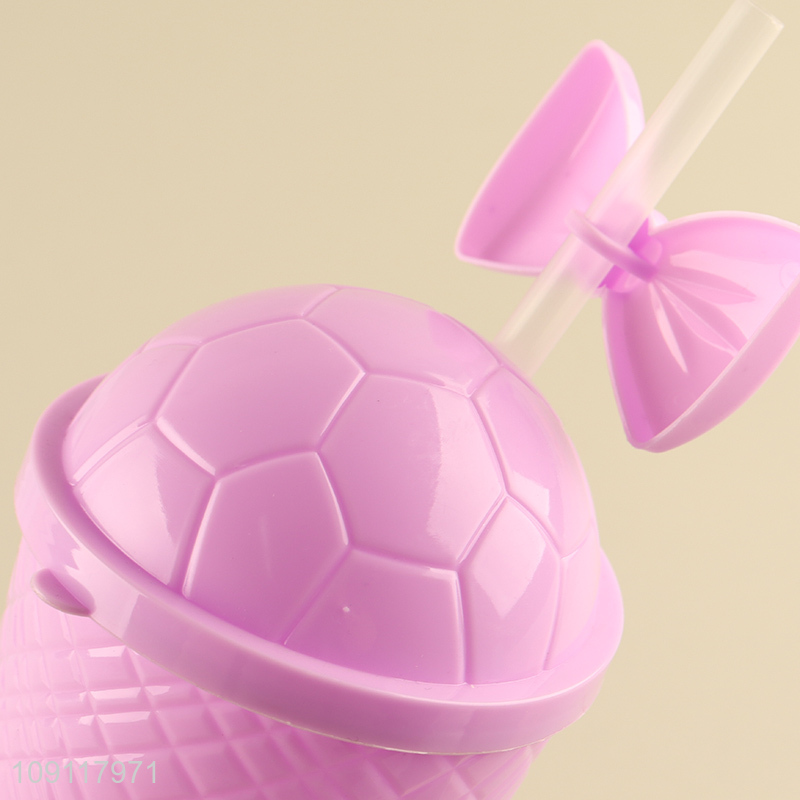 Good sale plastic 500ml water cup straw cup drinking cup wholesale