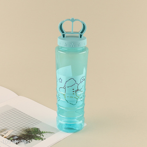 Hot selling blue plastic water bottle drinking bottle with handle