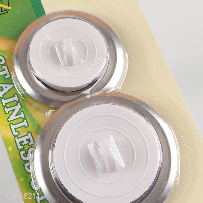 High Quality 2 Pieces Kitchen Sink Stoppers Stainless Steel Drain Plugs