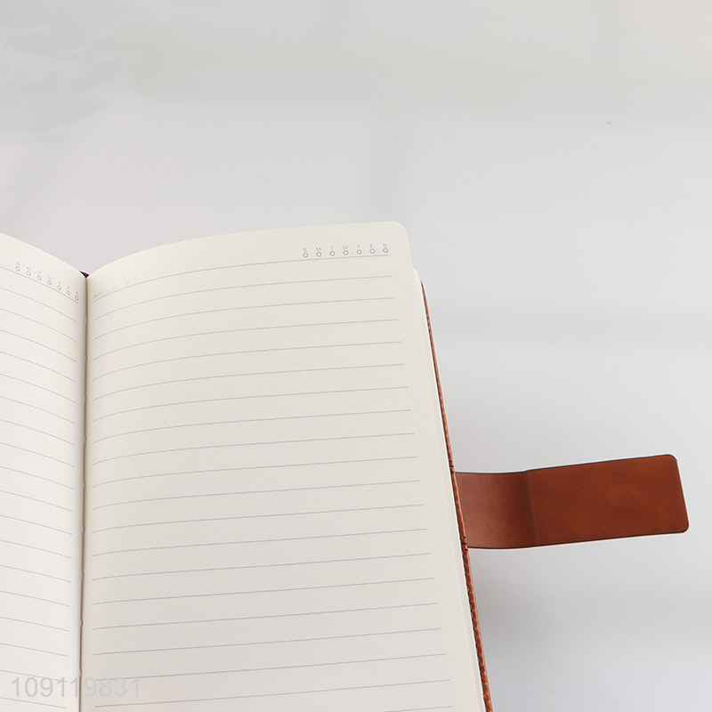 High Quality A5 Notebook PU Leather Lined Notebook for School College
