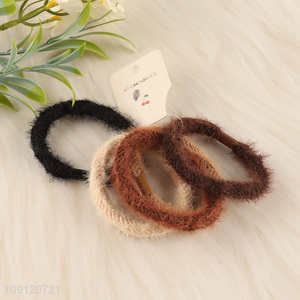 Yiwu market 5pcs girls fashion elastic hair band hair rope set