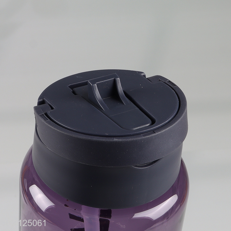 New Product 900ML Plastic Sports Water Bottle with Straw for Gym Fitness Outdoor