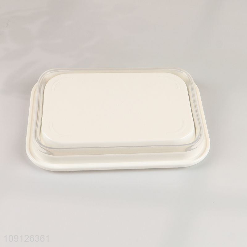 Wholesale 2-Layered Collapsible Slicone Lunch Container Foldable Meal Pre Container