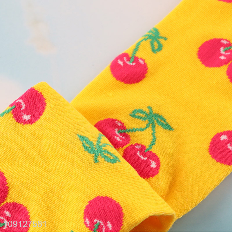 Factory price printed fashion breathable cotton socks ankle socks