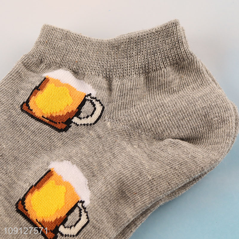 China wholesale cartoon printed breathable cotton socks ankle socks