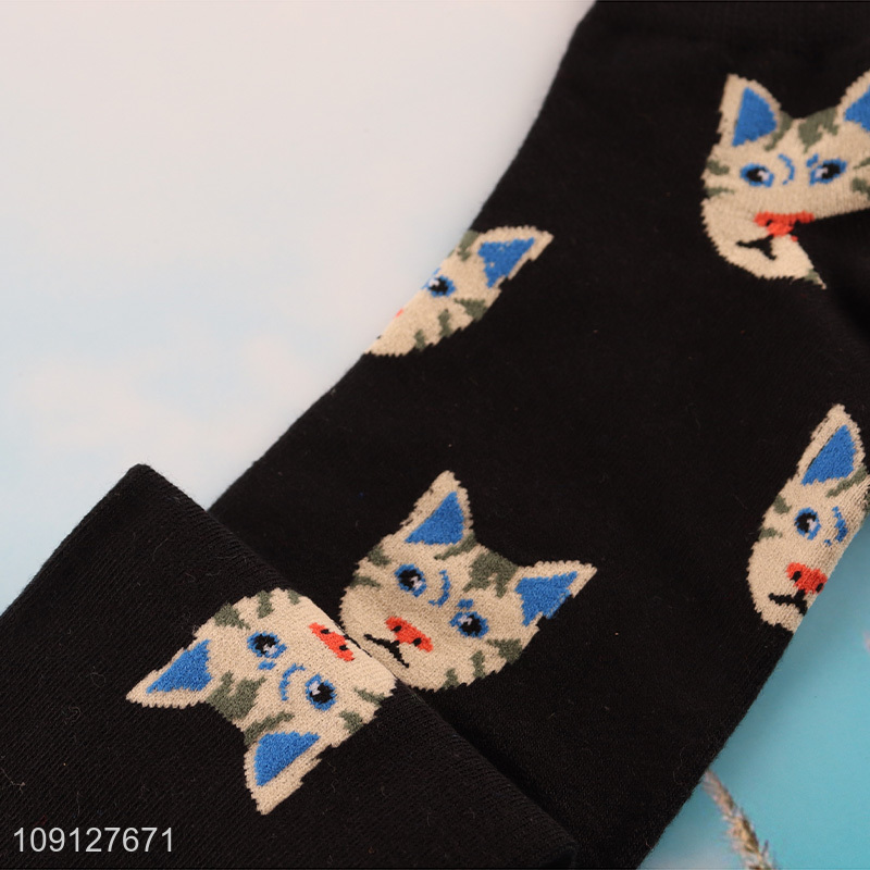 Top sale animal printed breathable cotton socks ankle socks wholesale
