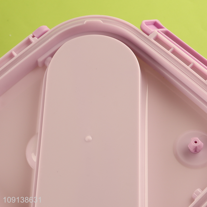 New Arrival 3-Compartment Plastic Bento Lunch Box with Spoon & Fork