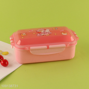 Good Quality Cute Plastic Lunch Box Kids Bento Lunch Box with Spoon