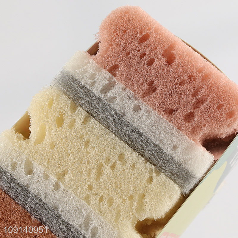 New Arrival 4-Pack Heavy Duty Non-Scratch Scrub Sponges for Kitchen Home