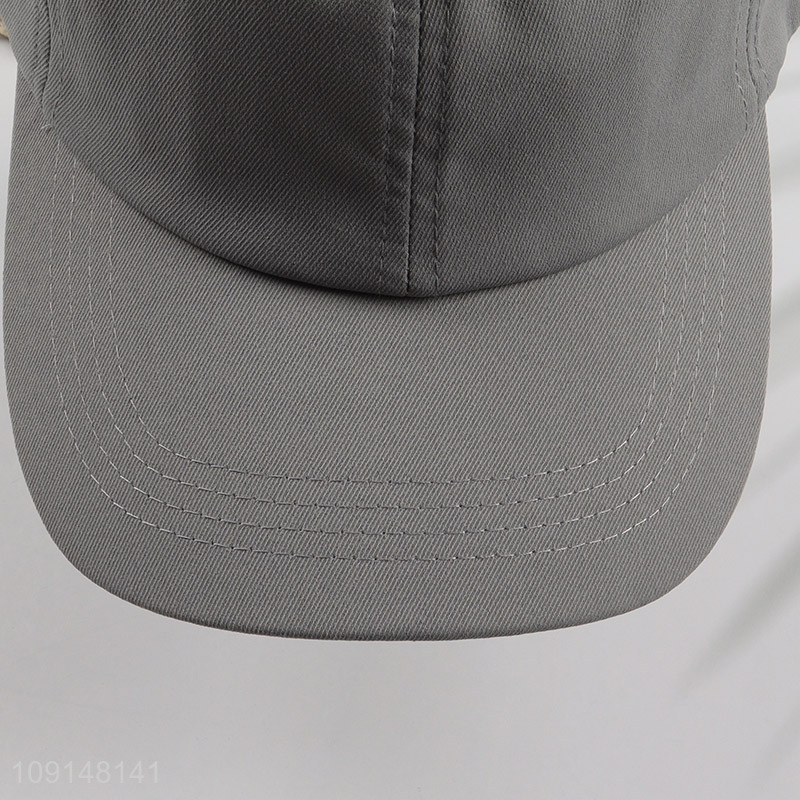 Hot products grey cotton fashionable peaked cap peaked hat for men women