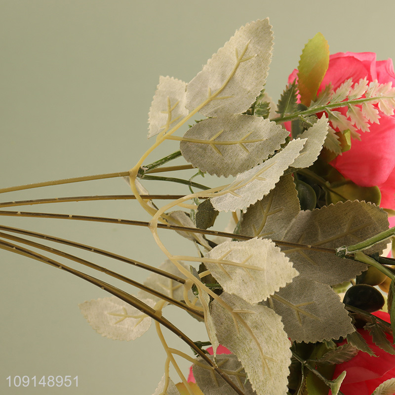 Factory Price Artificial Flower Fake Flower Bouquet Faux Flower with Stem
