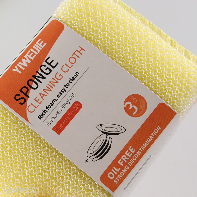 Hot Selling 3PCS Heavy Duty Non-Scratch Cleaning Sponges for Washing Dishes