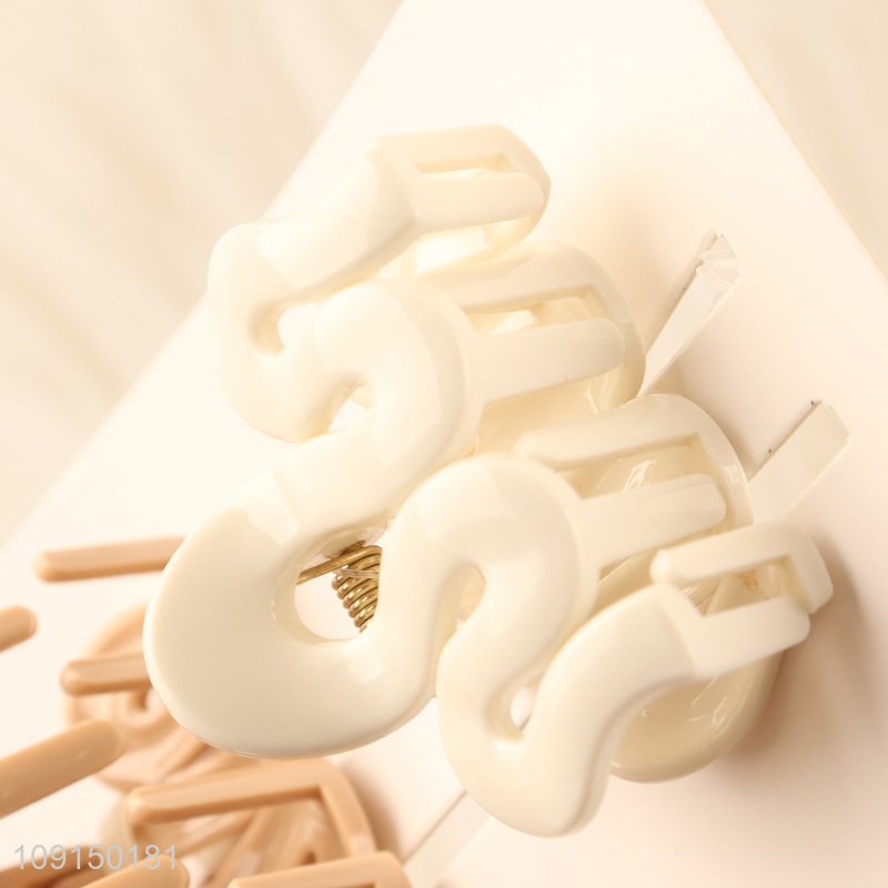 Wholesale 2PCS Plastic Hair Claw Clip Non-Slip Hair Clamps Hair Clips