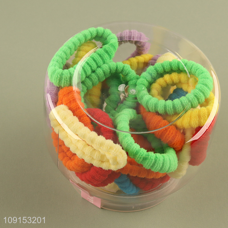 High Quality 25PCS Colorful Hair Ties Elastic Ponytail Holders for Women