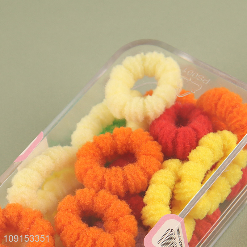 New Product 20PCS Fluffy Hair Ties Elastic Ponytail Holders for Kids Girls