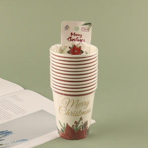 New Arrival 12PCS <em>Disposable</em> Paper <em>Cups</em> Merry Christmas Party Paper <em>Cups</em>
