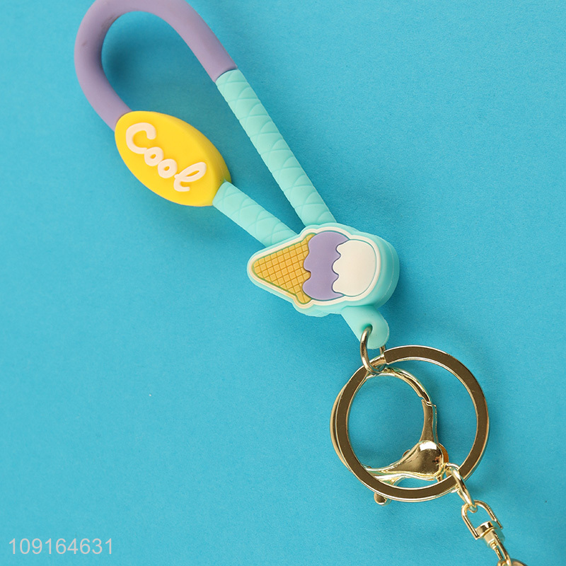 Most popular ice cream pendant portable keychain key ring