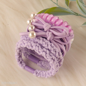 Best quality girls <em>hair</em> rope <em>hair</em> <em>band</em> hiar accessories <em>hair</em> decoration for sale
