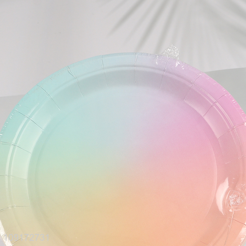 China Imports 10 Pieces Disposable Party Plates Paper Cake Desserts Appetizers Plates