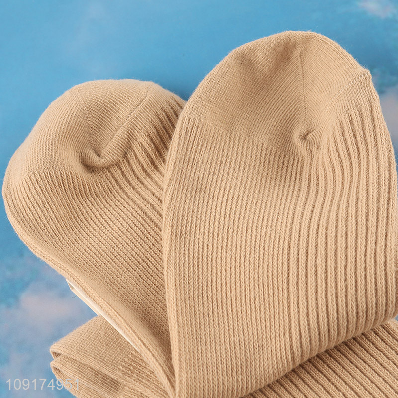 Best selling breathable cotton casual crew socks for women