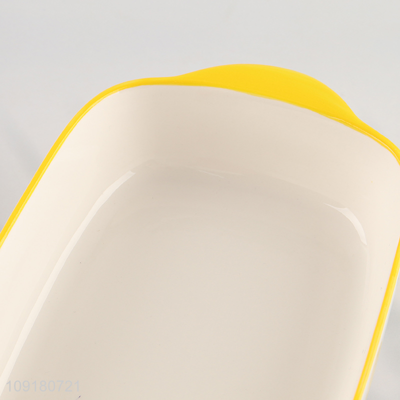 Online wholesale household ceramic dinnerware plate with handle