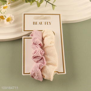 Facto supply 2pcs elastic fashion <em>hair</em> <em>band</em> <em>hair</em> accessories